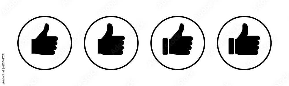 Like icons set. Thumbs up icon. social media icon Like icons set. Thumbs up icon. social media icon