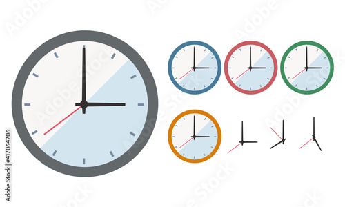 Illustration material of simple wall clock