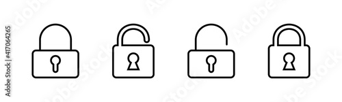 Lock icons set. Encryption icon. Security symbol. Secure. Private