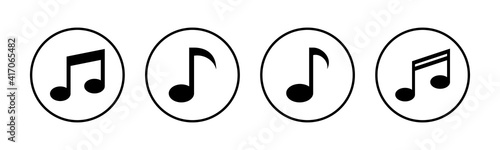 Music icons set, music vector icon, Melody, song, note, sound, audio sign