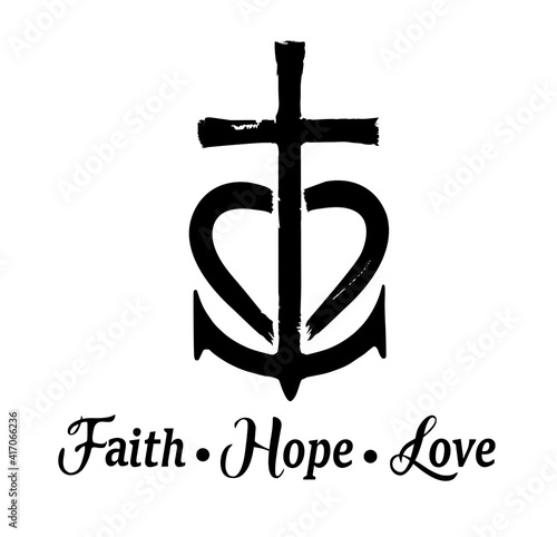 Vector Faith, hope, love
