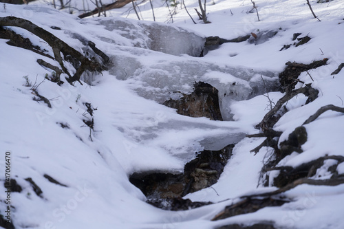 Badly frozen in Bucegi National Park, Romania.