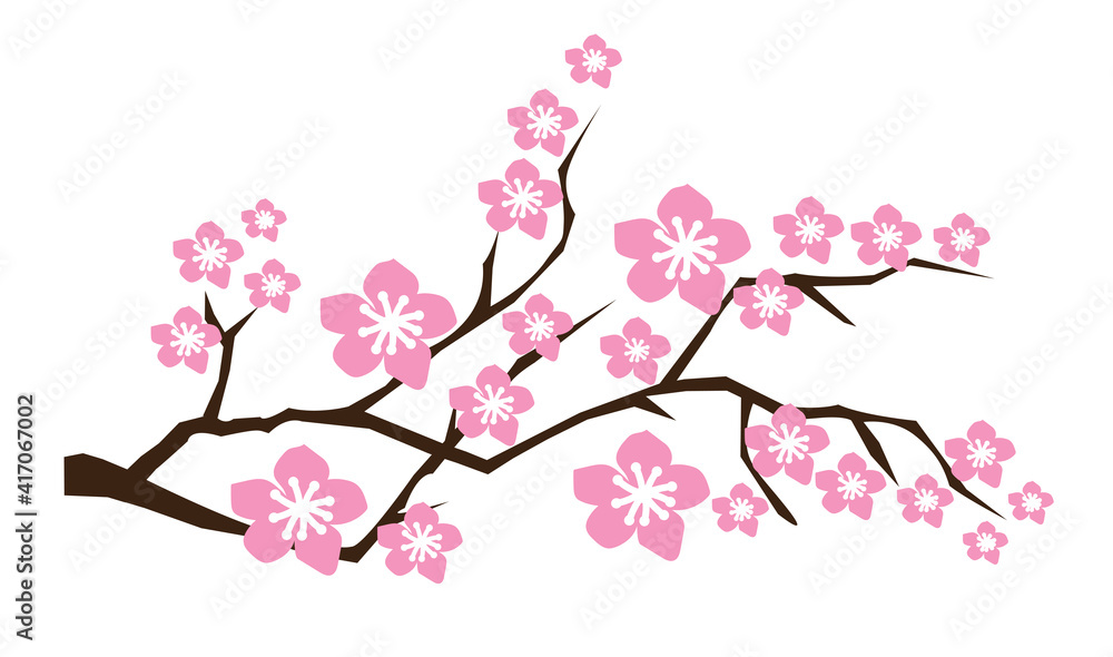 Fototapeta premium vector floral branch