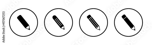 Pencil icons set. Pencil vector icon