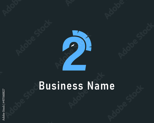 Flat 2 Spartan Logo Design