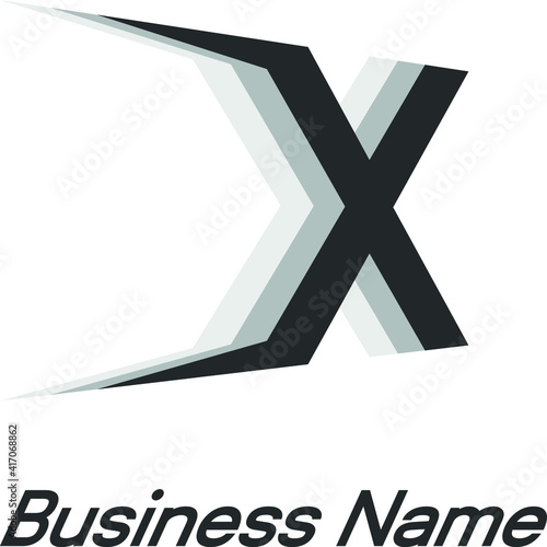 Simple X initial Logo Design