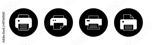 Printer icons set. print icon. Fax vector icon.