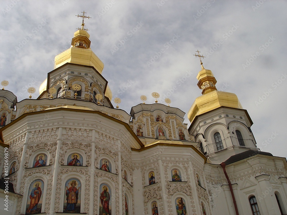 Golden domes and colorful walls of the Kiev-Pechersk Lavra