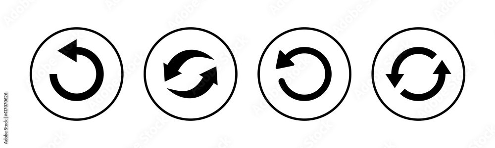 Refresh icons set. Reload icon vector. Update icon. convert icon Refresh icons set. Reload icon vector. Update icon. convert icon