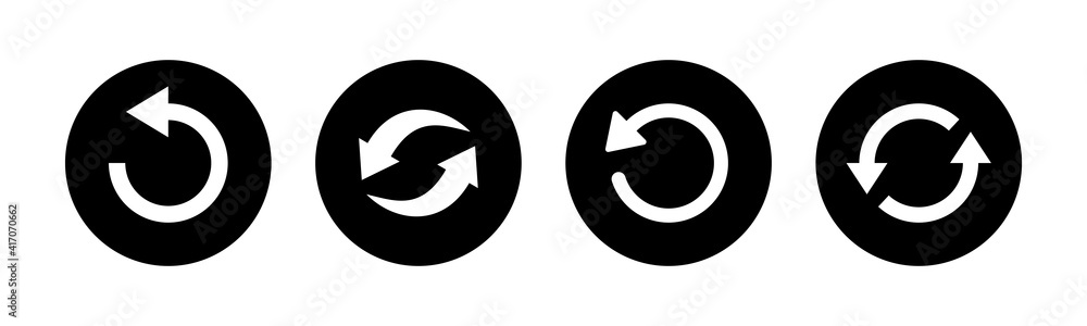 Refresh icons set. Reload icon vector. Update icon. convert icon Refresh icons set. Reload icon vector. Update icon. convert icon
