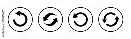 Refresh icons set. Reload icon vector. Update icon. convert icon photo