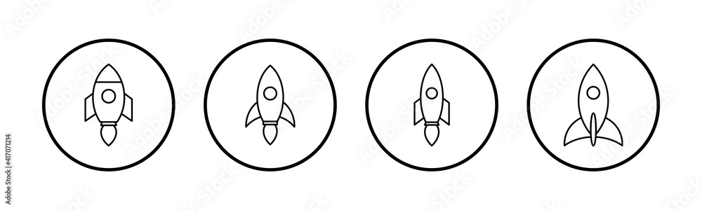 Rocket vector icons set. Start Up Concept Symbol. Startup icon Rocket vector icons set. Start Up Concept Symbol. Startup icon