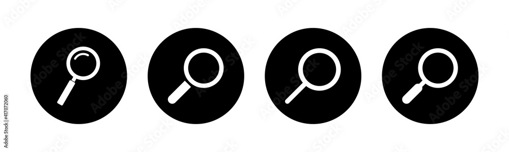 Search icons set. Glass vector icon. search magnifying glass icon. Find Search icons set. Glass vector icon. search magnifying glass icon. Find