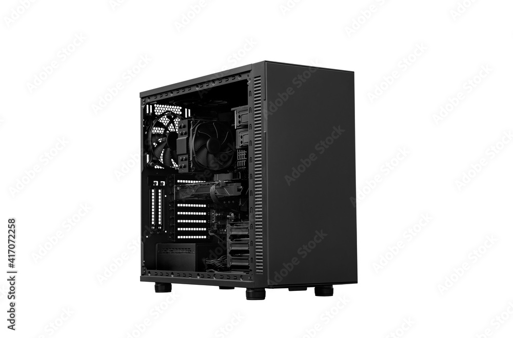 Fototapeta premium single black chassis tower system unit