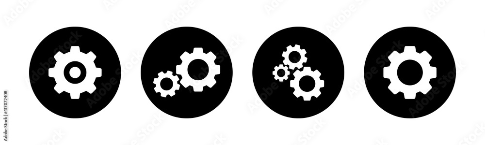 Setting Icons set. Setting vector icon. Cog Settings Icon Symbol. Gear Setting Icons set. Setting vector icon. Cog Settings Icon Symbol. Gear
