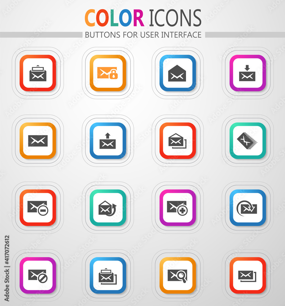 Mail icon set Mail icon set