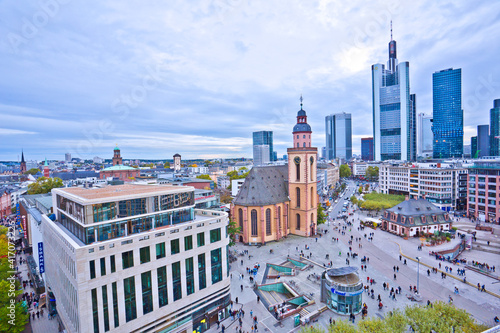 Cityscapes of the financial district in Frankfurt, Germany. photo