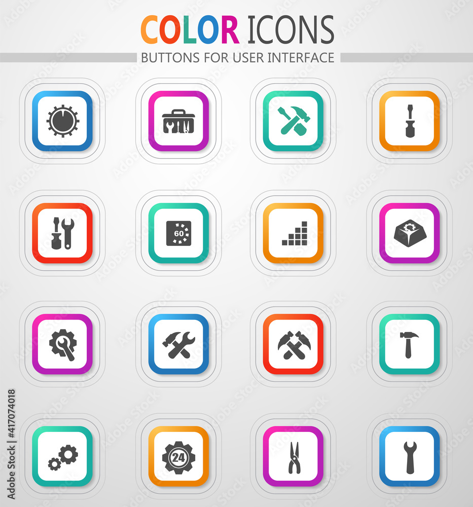Setting icons set Setting icons set