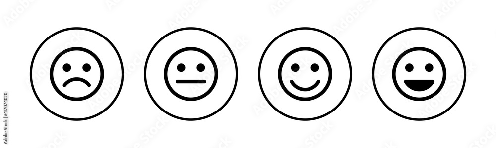Fototapeta premium Smile icons set. Smile vector icon. Emoticon Icon vector. Emoji