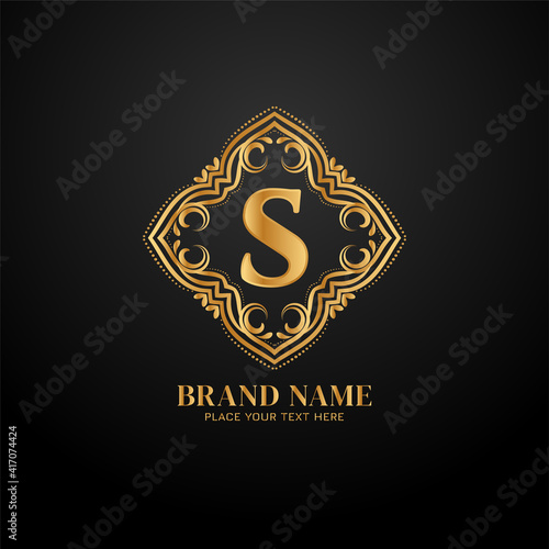 Letter S luxury brand logo concept design