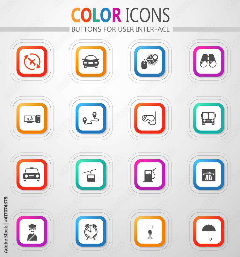 Travel icons set Travel icons set