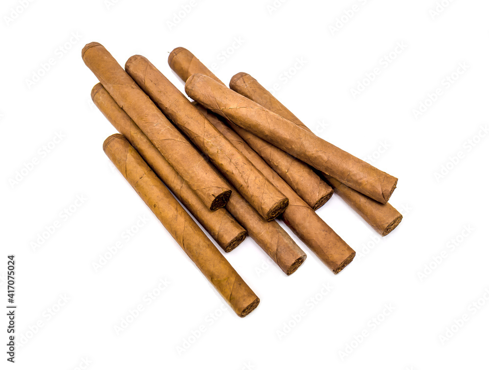 Cigars isolated on white background.