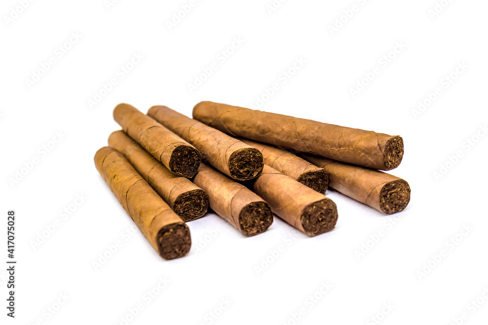 Cigars isolated on white background. Cigars isolated on white background.