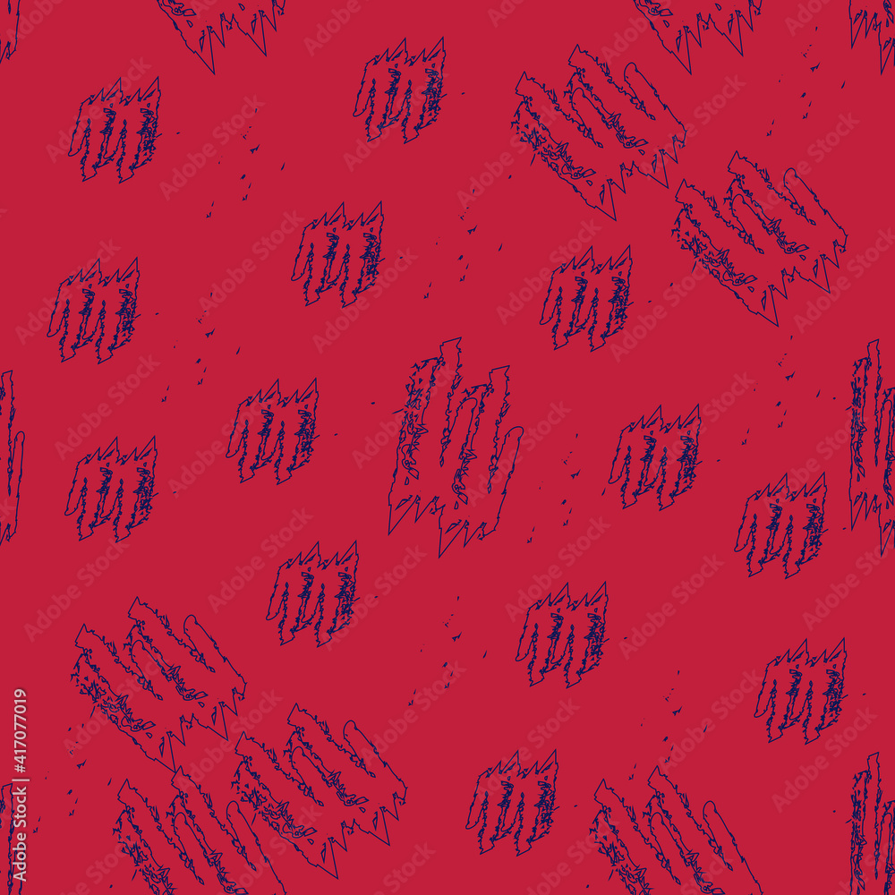 Seamless pattern of graphic elements on a red background. For textiles, wallpapers and backgrounds. Seamless pattern of graphic elements on a red background. For textiles, wallpapers and backgrounds.