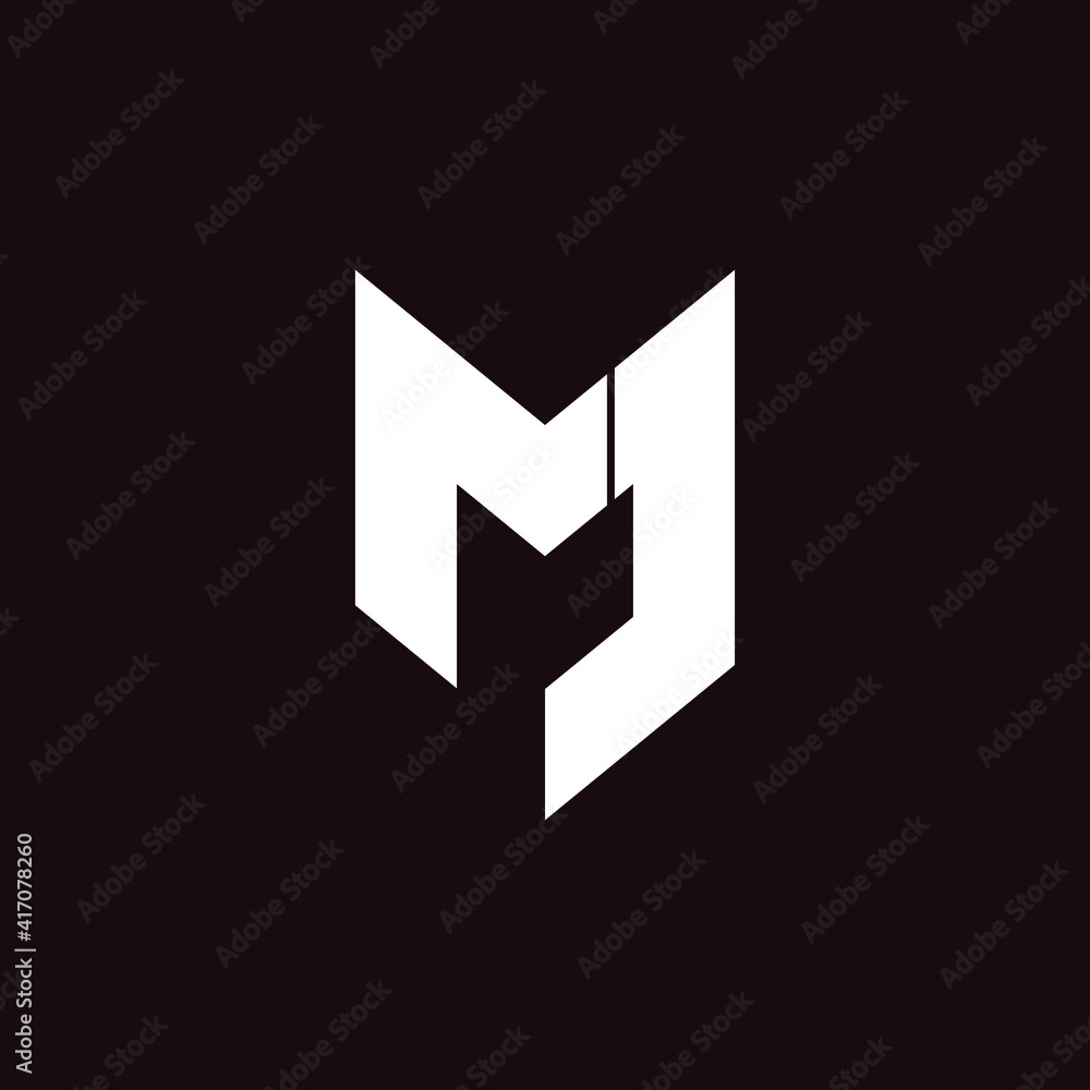 Letter MJ simple logo design vector Letter MJ simple logo design vector