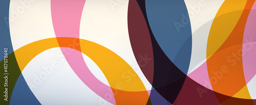 Ring geometric shapes, o letter repetition wallpaper. Abstract background for business or technology presentations, internet posters or web brochure covers