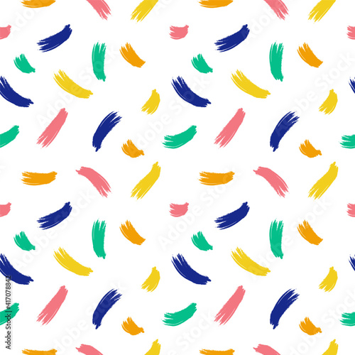 Colorful children hand drawn vector seamless pattern perfect for textile, prints, cards, web