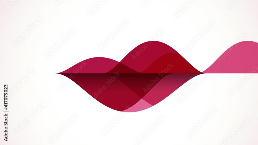 Abstract linear color lips. Wave sound speech, animated illustration Abstract linear color lips. Wave sound speech, animated illustration