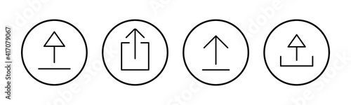 Upload icons set. Upload sign icon. Upload button. Load symbol. © Oliviart