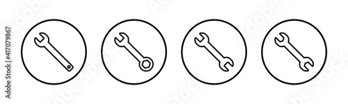 wrench icons set. Wrench vector icon. Spanner symbol