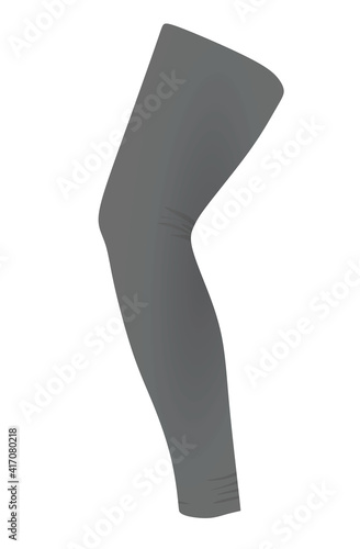 Grey leg support. vector illustration
