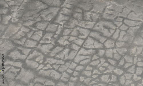 Canvas Print Abstract scene of Dark gray Concrete block square or cement block on the ground