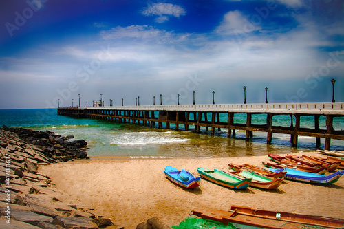 Pondicherry pier view photo
