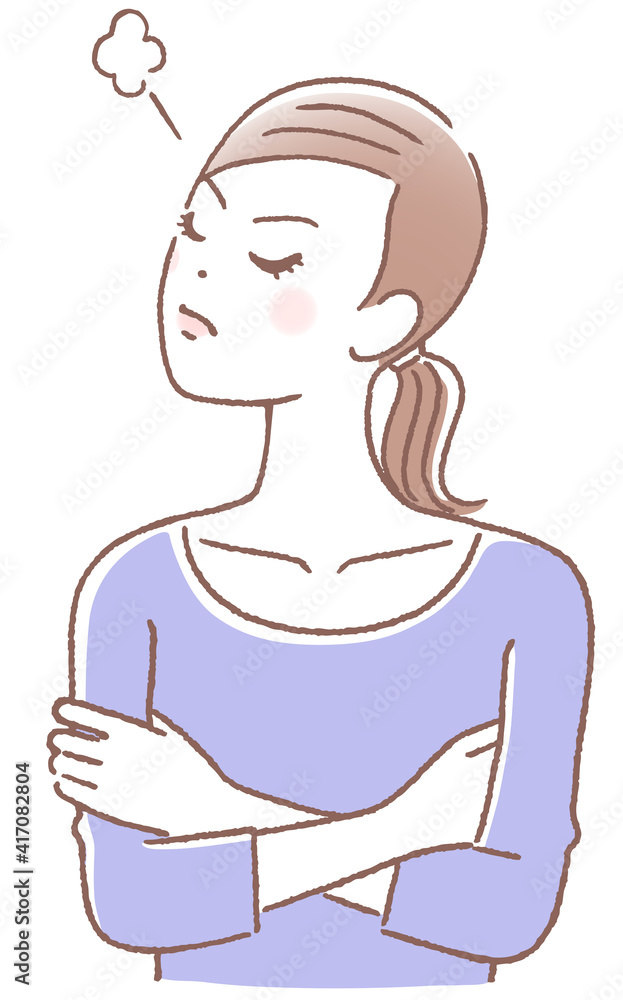 怒ってそっぽを向く女性
怒ってそっぽを向く女性