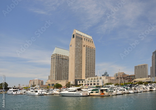 Panorama von Downtown und Marina am Pazifik  San Diego  Kalifornien