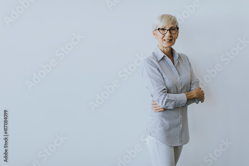 Mature businesswoman with a...