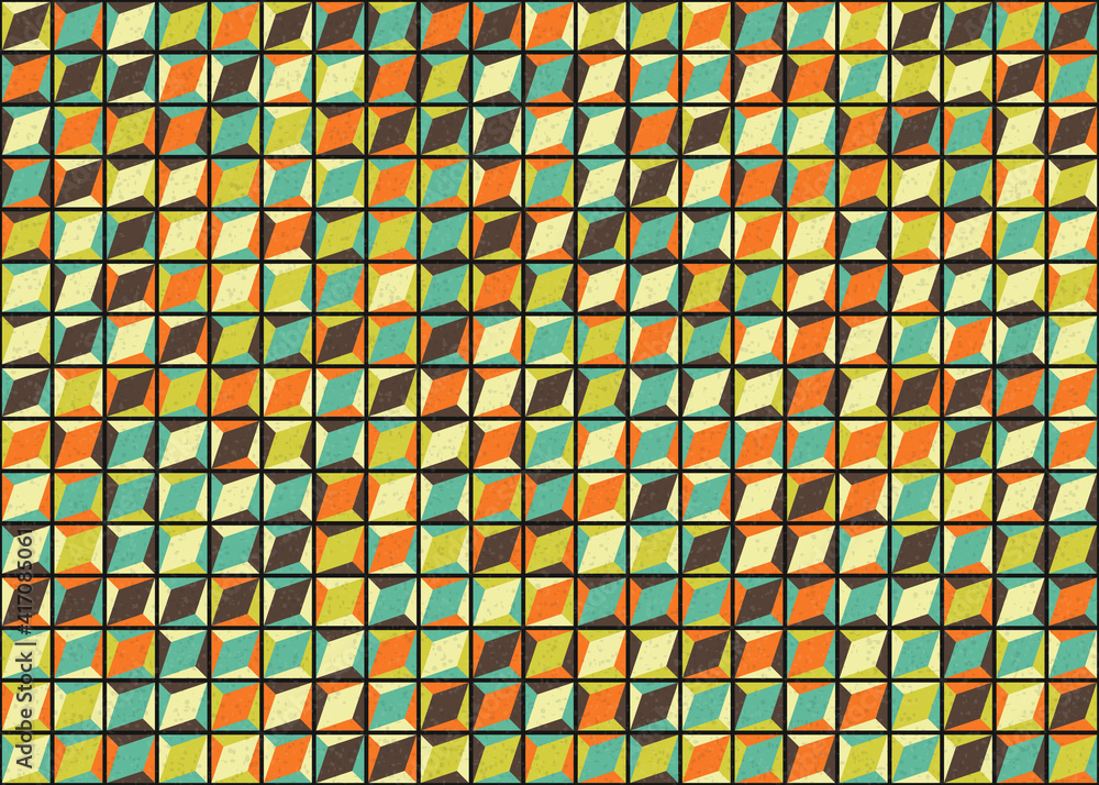 Fototapeta premium Abstract Geometric Pattern generative computational art illustration