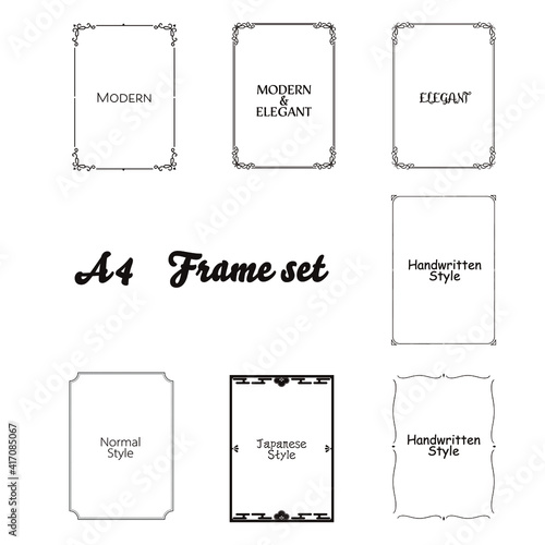 A4 Frame set