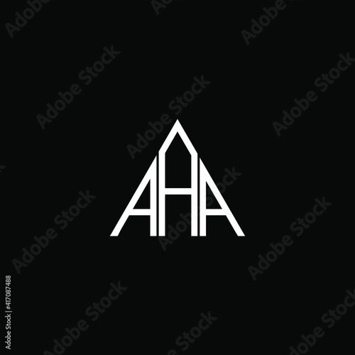 AAA letter logo vector design on black color background. aaa monogram