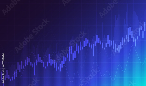 Stock market investment trading graph in graphic concept suitable for financial investment or Economic trends business idea. Vector illustration design