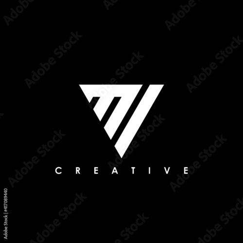 MI Letter Initial Logo Design Template Vector Illustration