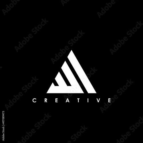 WI Letter Initial Logo Design Template Vector Illustration