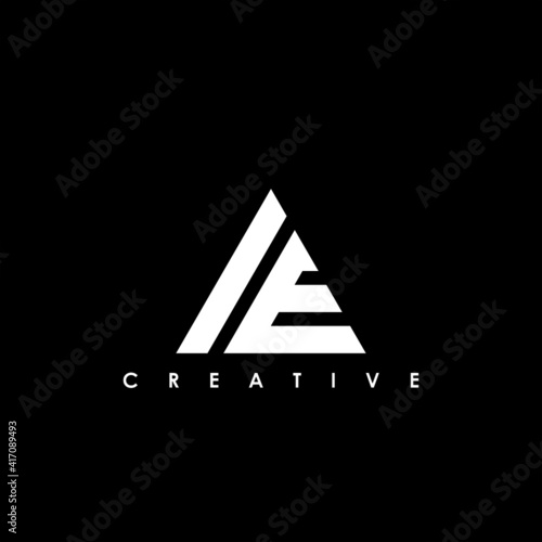 IE Letter Initial Logo Design Template Vector Illustration