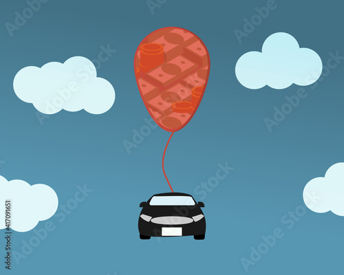 A balloon payment for car loan vector