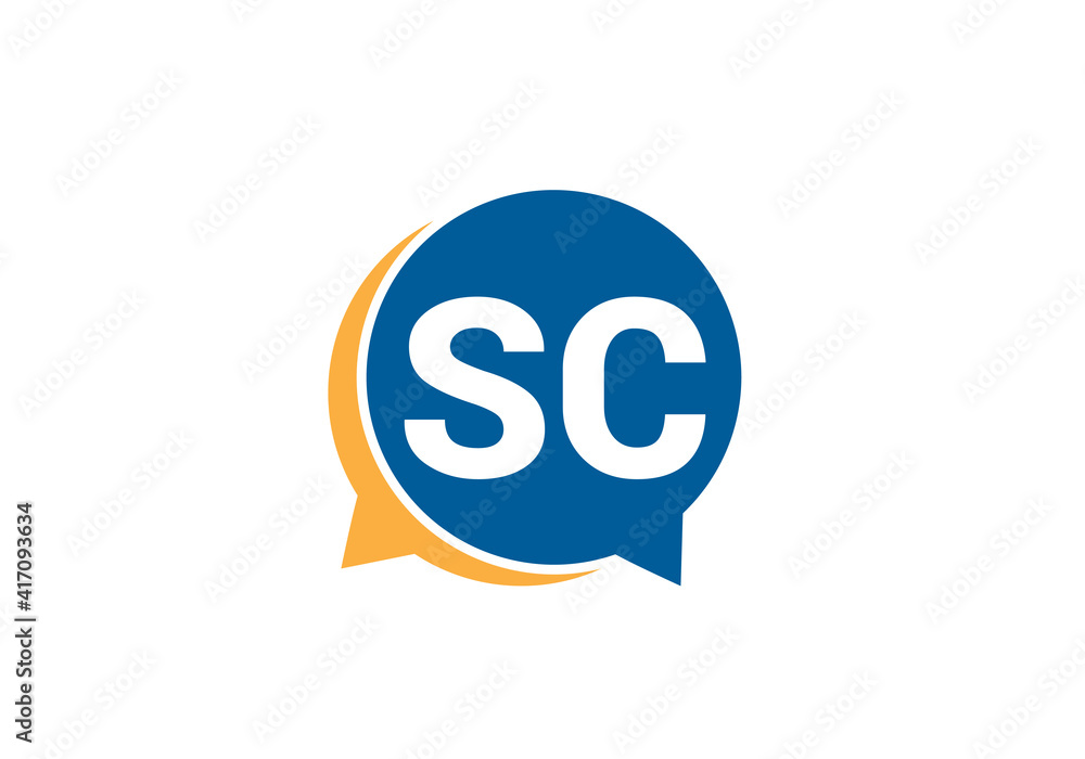 Initial Monogram Letter S C Logo Design Vector Template. S C Letter Logo Design Initial Monogram Letter S C Logo Design Vector Template. S C Letter Logo Design