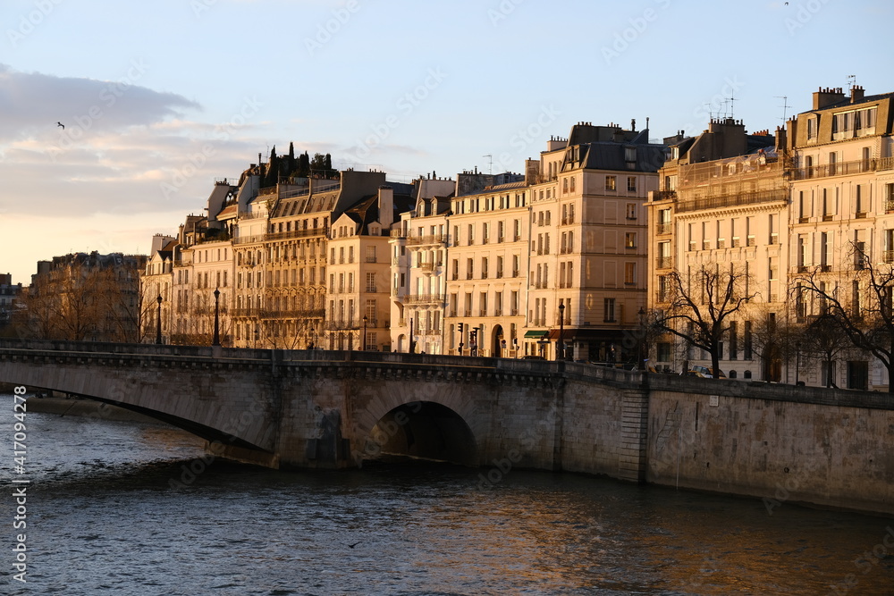 Some parisian facades in february 2021.